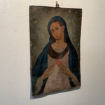 19th Century Mexican Retablo Tin Painting | Immaculate Heart