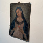 19th Century Mexican Retablo Tin Painting | Immaculate Heart