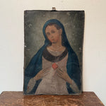 19th Century Mexican Retablo Tin Painting | Immaculate Heart