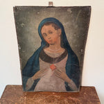 19th Century Mexican Retablo Tin Painting | Immaculate Heart