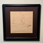 Jean-Jacques Sempé Original Ink Drawing (Attributed) | The New Yorker | Cyclist with Arm Raised | Signed French Cartoon Art
