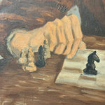 1930s Oil on Canvas Portrait Painting “The Chess Player” |  WPA