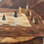 1930s Oil on Canvas Portrait Painting “The Chess Player” |  WPA