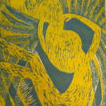 1950s Elizabeth Eddy Color Woodblock Print “Icarus” | Signed 8/10