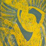 1950s Elizabeth Eddy Color Woodblock Print “Icarus” | Signed, Numbered 8/10 | Mid Century American Printmaker