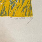 1950s Elizabeth Eddy Color Woodblock Print “Icarus” | Signed 8/10