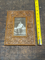 WWI Trench Art Sweetheart Frame | Nude Photograph & Verso Drawing