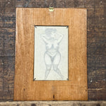 WWI Trench Art Sweetheart Frame | Nude Photograph & Verso Drawing
