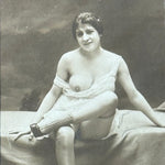 WWI Trench Art Sweetheart Frame | Nude Photograph & Verso Drawing