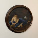 1930s Penitent Magdalene Oil Painting | Memento Mori Skull & Bones