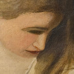 1930s Penitent Magdalene Oil Painting | Memento Mori Skull & Bones