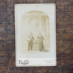 Antique Sideshow Cabinet Card | Little People & Dog