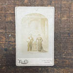 Antique Sideshow Cabinet Card | Little People & Dog