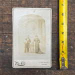 Antique Sideshow Cabinet Card | Little People & Dog