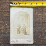 Antique Sideshow Cabinet Card | Little People & Dog