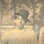 Antique Tintype of Smoking Police Officer Nightstick Whiskey