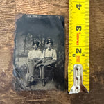 Antique Tintype of Smoking Police Officer Nightstick Whiskey