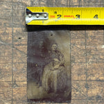 Antique Tintype of Seated Woman with Ghostly Faded Companion