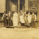 Antique Saloon Photograph Set Pre Prohibition Chicago Cabinet Card | Interior Exterior |  Bull Frog Beer Czech Bohemian Breweriana 1900s Bar