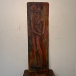 1940s Modernist Nude Couple Painting on Board | Modigliani