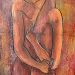 1940s Modernist Nude Couple Painting on Board | Modigliani