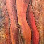 1940s Modernist Nude Couple Painting on Board | Modigliani