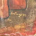 1940s Modernist Nude Couple Painting on Board | Modigliani