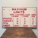 1940s Badger Army Ammunition Plant Sign | Maximum Limits Safety
