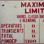 1940s Badger Army Ammunition Plant Sign | Maximum Limits Safety