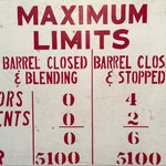 1940s Badger Army Ammunition Plant Sign | Maximum Limits Powder Barrel Safety Sign | WWII Cold War Era Industrial Factory Sign | 24x14