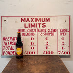 1940s Badger Army Ammunition Plant Sign | Maximum Limits Safety