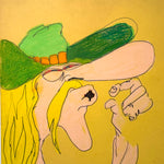 1970s Freak Brothers Style Folk Art Diptych | Hand Painted Comix