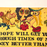 1970s Freak Brothers Style Folk Art Diptych | Hand Painted Comix