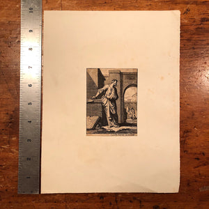 Louis Du Guernier Etching of Beheading and Axe Man | Early 1700s