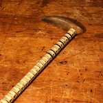 Antique Shark Vertebrae Cane with Horn Handle - 19th Century Shark Spine Walking Stick - Rare Nautical Collectible - 1800s