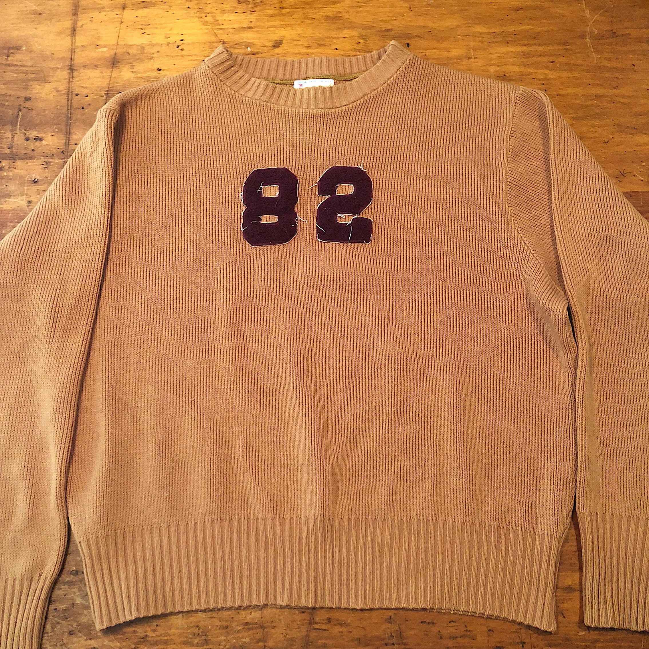 Vintage Varsity Sweater by East-Tenn  -  1960s or 70s - Orlon Acrylic - University of Minnesota - XXL? -Gold pullover