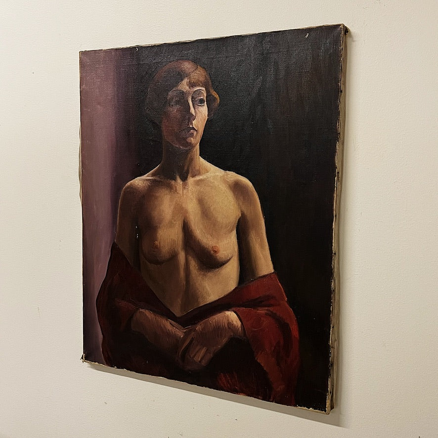 1930s Art Deco Painting of Nude Woman | Chicago Artist