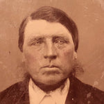 Antique Tintype of Creepy Dude with Dead Eyes from Late 1800s