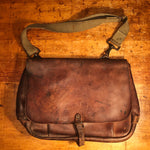 Vintage US Mail Leather Bag Dated 1943 - WW2 Era - Marked Bona Allen Inc - Rare Post Office Shoulder Bag - Military Strap - Inscribed