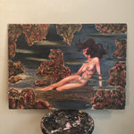 Vintage Surreal Nude Mixed Media Painting | Local Only