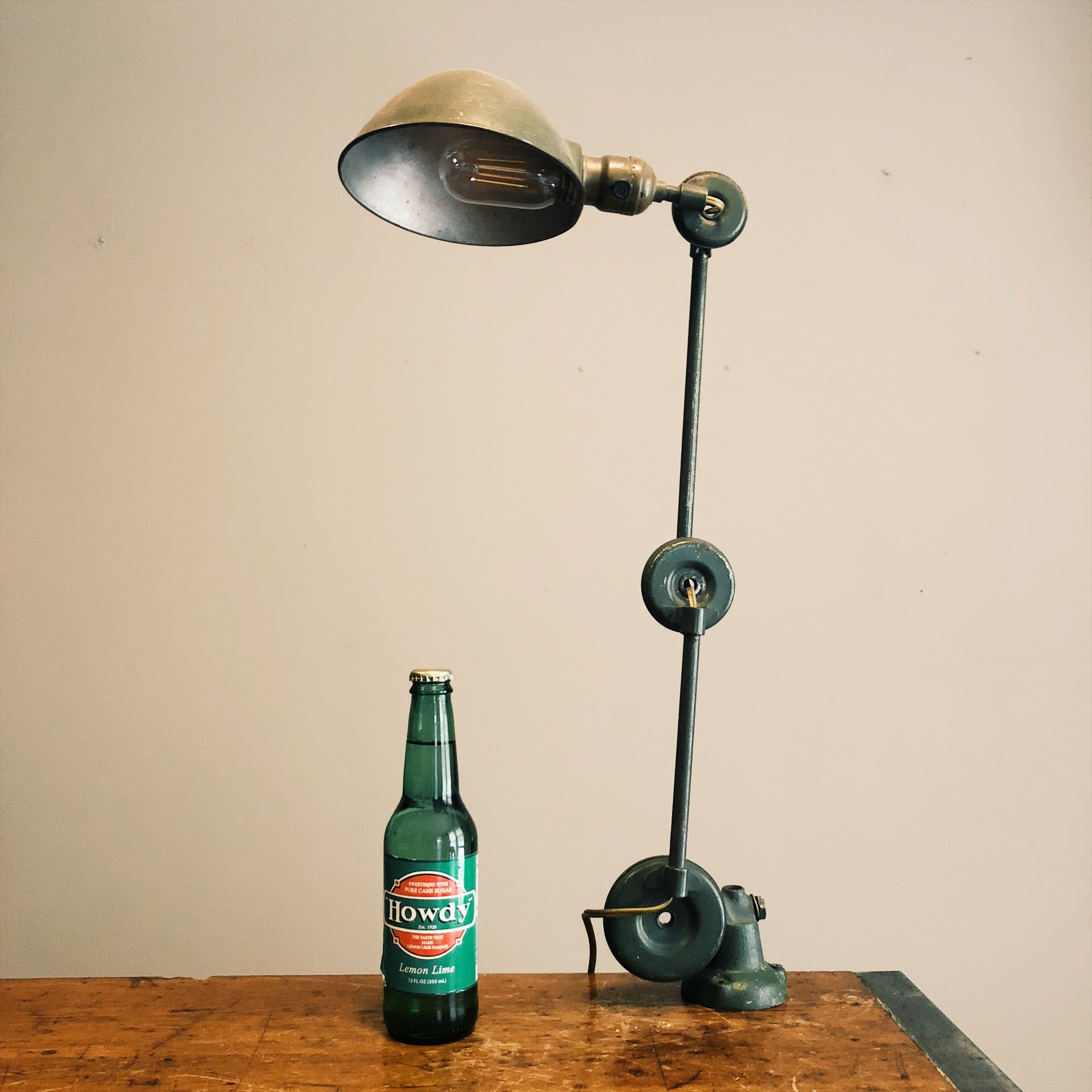 Rare Edon Esrobert Industrial Clamp Light from 1930s