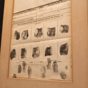 Prison Fingerprint Display from Panama Pacific Exposition | 1915