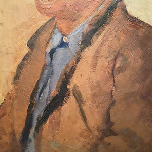 AshCan School Painting of Man in Leather Jacket | 1922