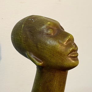 Head of 1950s Marcia of California Sculpture of Slender Man - Vintage Ceramic Sculptures - Cool Statement Art - Rare Mid Century Sculptures
