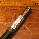 Rare Perfume Cane by Marcel Franck - 1920s - Vintage Atomizer Walking Stick - Mother of Pearl Inlay - Ebony Wood 