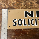 1950s No Soliciting Sign with Police Officer Graphic