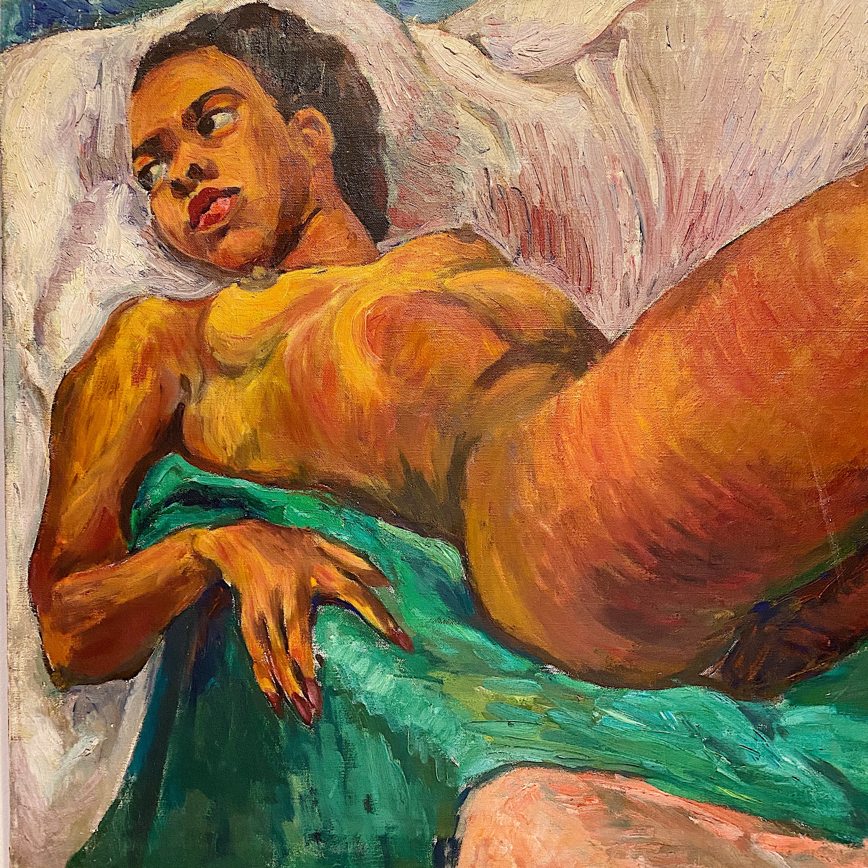 WPA Era Painting of African American Nude Woman