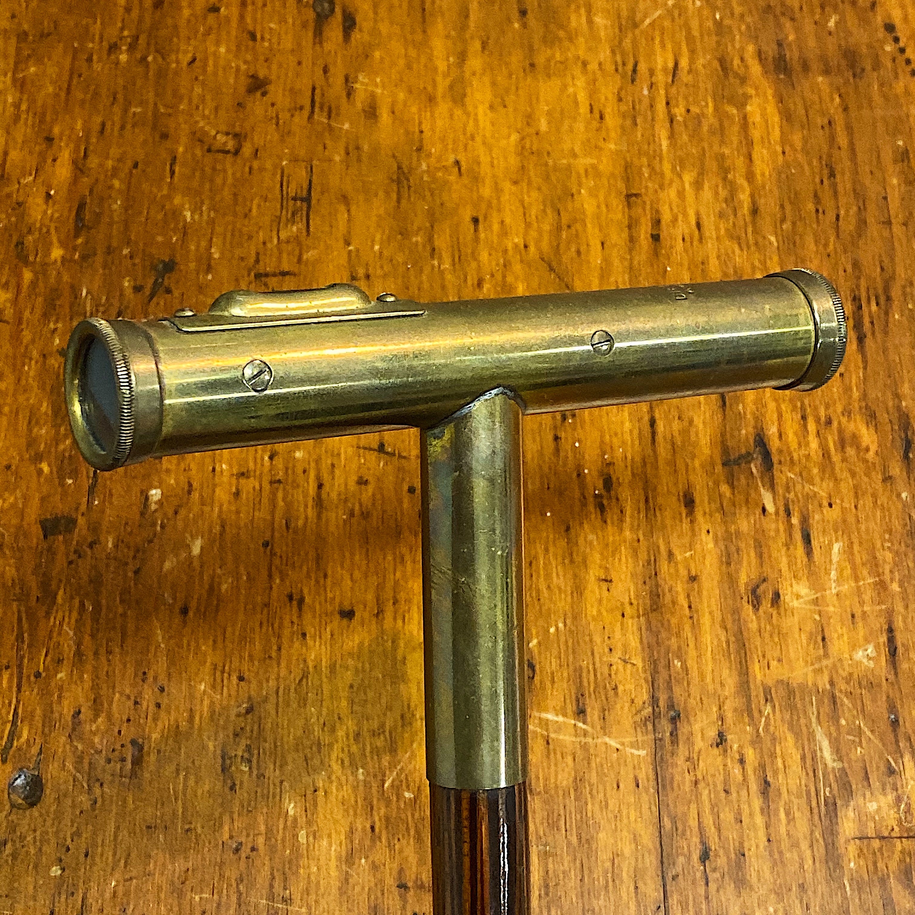 Antique Dietzgen Survey Gadget Cane - Early 1900s - Level System Cane - Rare Brass Walking Stick - Architectural Collectible