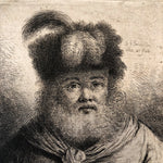 Rare Georg Friedrich Schmidt Etching from 1748 - Bust of an Old Man - No. 111 - In the Style of Rembrandt 