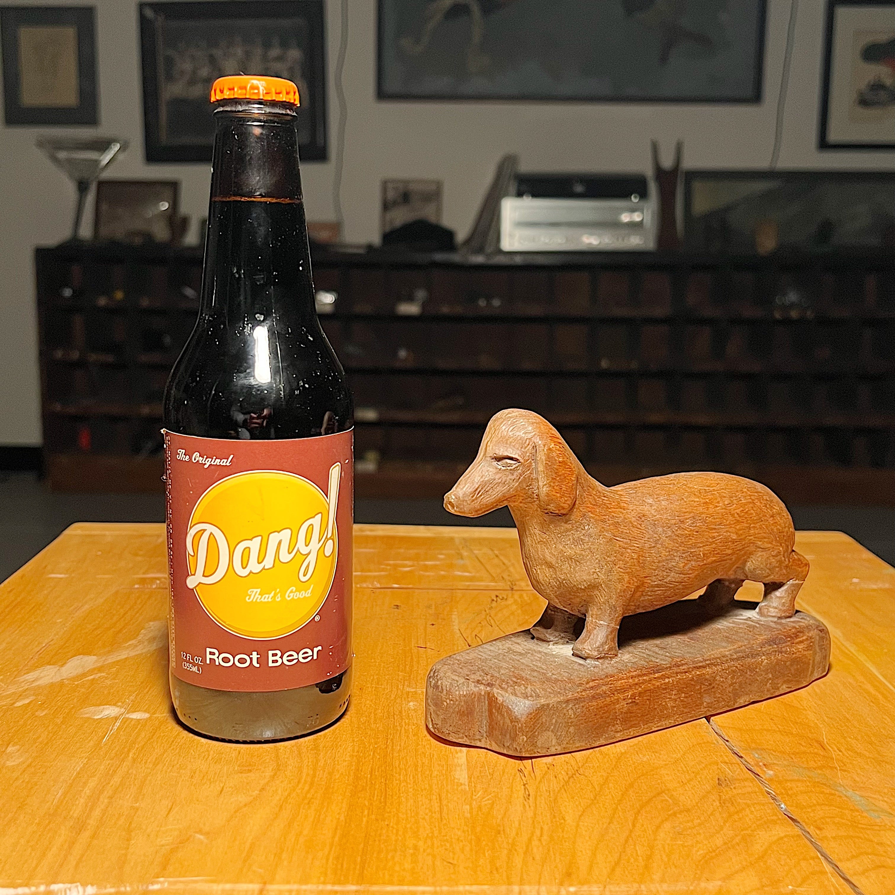 Tony Wons Folk Art Sculpture of Dachshund Dog | Signed 1955